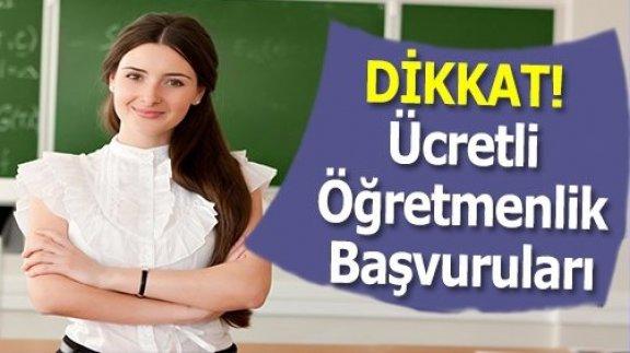11.07.2017 Tarihi İtibariyle, Ücretli Öğretmenlik Başvuruları Online Ekranı Açılmıştır